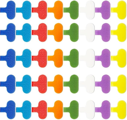 40 Pcs Multi Color Cable Labels Tags, Waterproof Writable Wire Labels with Self-Adhesive for Electronics, Computer & Industrial Cable Management(2.4" x 1.5")