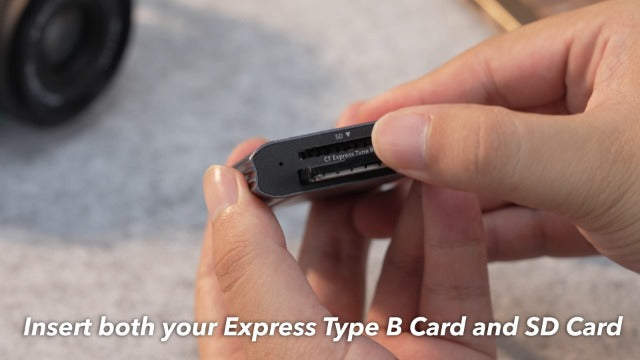 CFexpress Type B & SD Card Reader 2IN1 USB-C + USB-A Dual Slot Card Reader