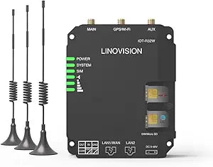 LINOVISION Industrial 4G LTE WiFi Cellular Router with Dual SIM and RS485