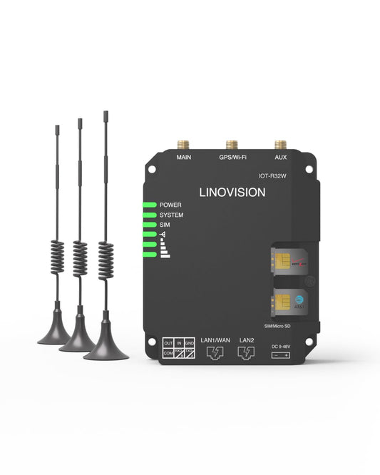 LINOVISION Industrial 4G LTE WiFi Cellular Router with Dual SIM and RS485