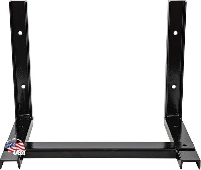 Buyers Products - 1701000 Mounting Brackets For 24/36 Inch Poly Truck Boxes, Black Steel, 15 x 14 Inches