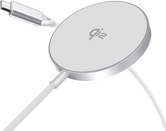 Wireless Charger- Qi2 Wireless Charger iPhone,15W iPhone Charger Pad, Magnetic Charger for iPhone 17/16/15/14/13/12 Series for Desk, Nightstand, Travel