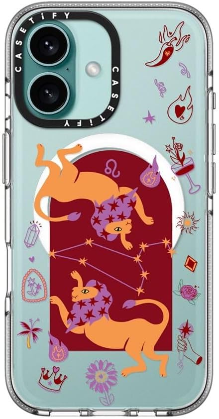 CASETiFY Clear iPhone 16 Case [Not Yellowing / 6.6 ft. 3X Military Grade Drop Protection/Compatible with Magsafe] - Leo - Clear