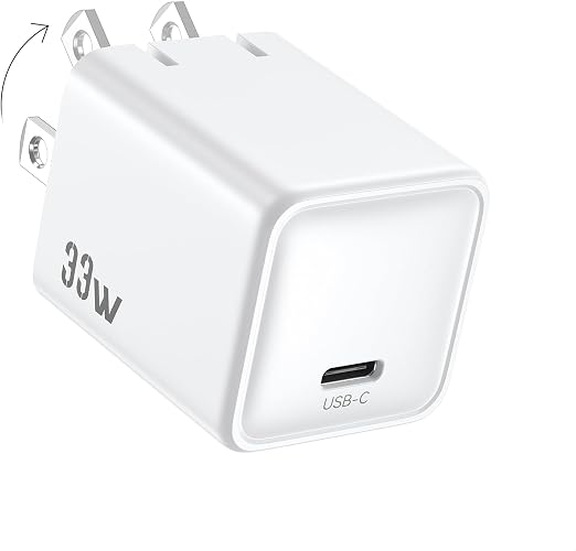 Fast Charging USB C Wall Phone Charger, GaN PD3.0 PPS Compact Foldable 33W
