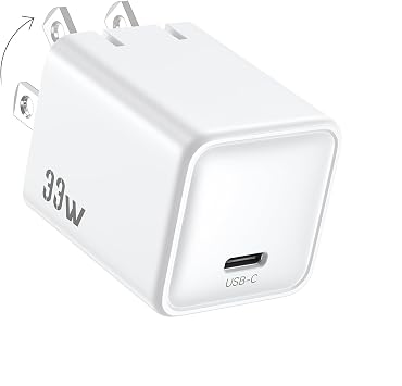 Fast Charging USB C Wall Phone Charger, GaN PD3.0 PPS Compact Foldable 33W