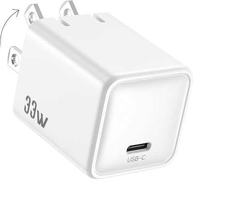 Fast Charging USB C Wall Phone Charger, GaN PD3.0 PPS Compact Foldable 33W