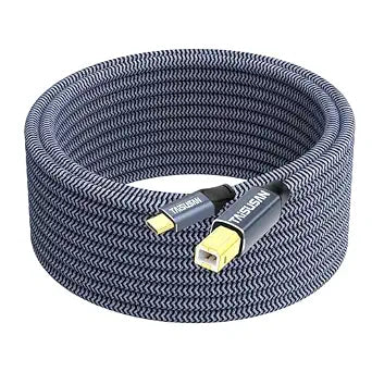 USB C Printer Cable 15ft, Compatible With Keyboard, MacBook Pro/Air, Printers and Scanners - USB B to C MIDI Cable