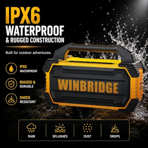 150W Waterproof Portable PA Speaker & Voice Amplifier with Wireless Mics