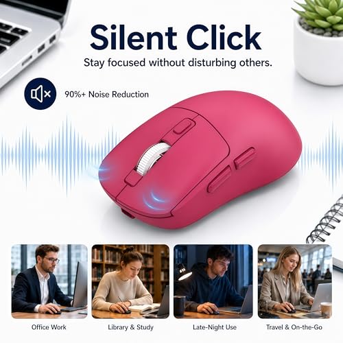 M1 Bluetooth Wireless Mouse for MacBook/Laptop/Mac - Red
