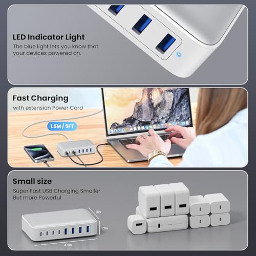 USB C Charger 200W USB C Charger Block,Upgraded GaN | Charging & Power - Image 7