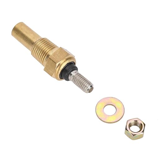 Universal Brass Electrical Sender, Coolant Temperature Sensor, Water Temp Temperature 1/8 NPT Electrical Sender Transmitter Sending Unit Temp Sensor