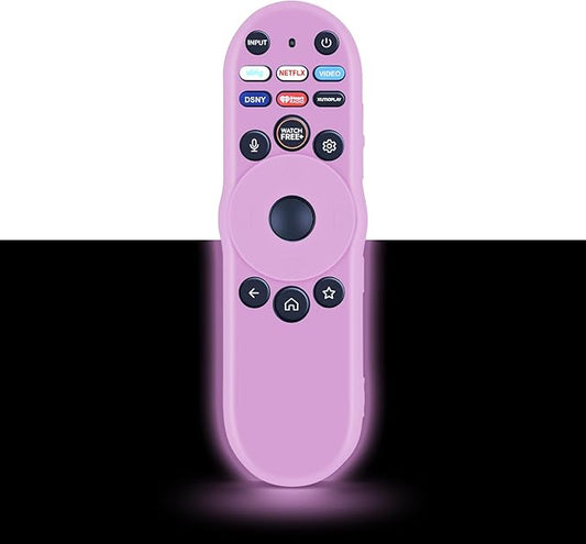 XRT270 Protective Cover for Smart TV Remote, Silicone Protective Case Compatible with XRT270 Silicone Sleeve (Glow Pink)