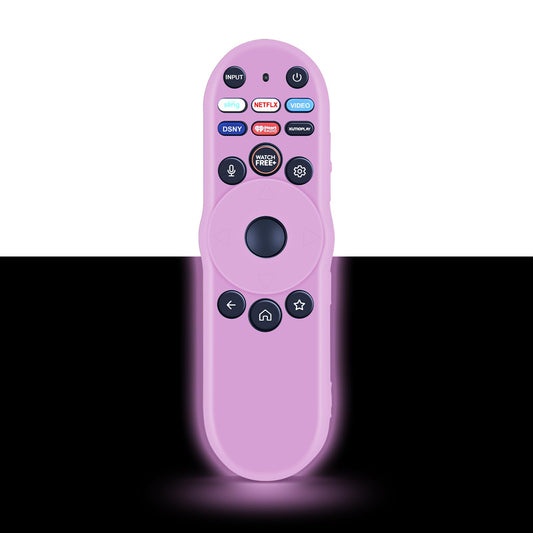 XRT270 Protective Cover for Smart TV Remote, Silicone Protective Case Compatible with XRT270 Silicone Sleeve (Glow Pink)