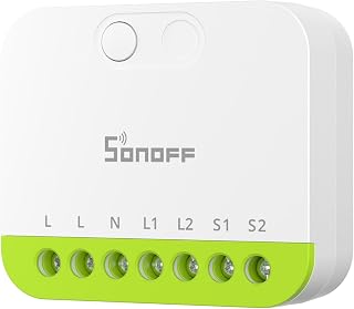 SONOFF MINI Duo 2-Channel Zigbee Smart Switch, Zigbee 3.0, 16A Total Load, Remote & Automated Control via Zigbee Hub, Neutral Required, Alexa/Google Assistant Compatible, 1-Pack