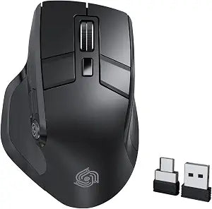 Wireless Mouse, Bluetooth & 2.4GHz Ergonomic Silent Mouse