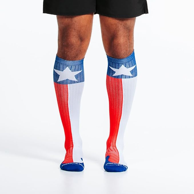 PRO Compression Running Marathon Socks - Calf-Length Travel and Sports Compression Socks for Foot and Ankle Support, Unisex