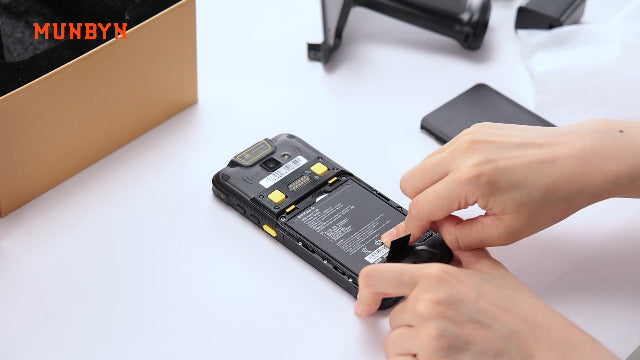 MUNBYN IPDA101P Upgraded Android 13 Barcode Scanner with Handle Grip, Wi-Fi 6 Handheld Mobile Computer PDA 5.5" Screen, Work with Zebra SE4710 Scanner Engine, GPS 1D/2D Inventory Scanner
