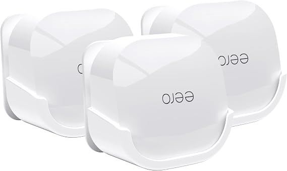 3Pack Wall Mount Holder for eero 6 Plus 6+ and eero 6 Router Mesh Wi-Fi System,Wall Mount Stand Bracket for eero 6 Plus and eero 6 tri-Band Mesh,Wall Bracket for eero 6+ Extender Router Wire Organizer
