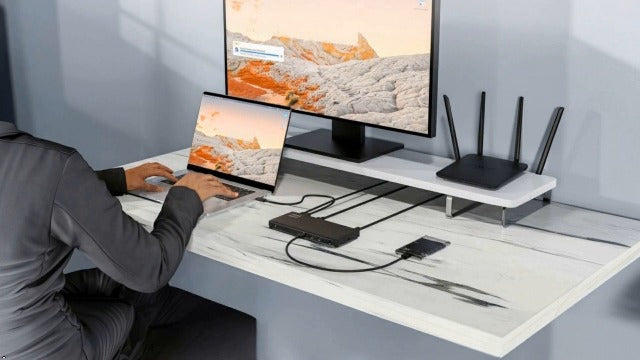 Laptop Docking Station, 12-in-1 USB-C Docking Station, Triple Display with 2xHDMI and 1xDP, 10 Gbps USB-C and 5 Gbps USB-A Data, Ethernet, Audio, 100W Charging for Dell, HP, Lenovo and More - Image 8