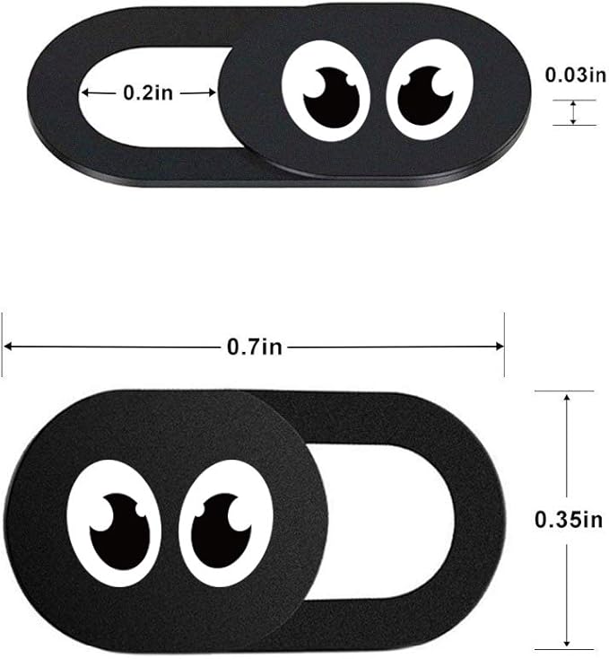 Eye Webcam Cover Slider 0.7Mm Thin - Web Camera Cover Fits Laptop, Desktop, Pc, Macboook Pro, iMac, Mac Mini, Computer, Smartphone, Protect Your Privacy Security, Strong Adhensive 3 Pack (3 Pack)