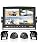 7'' RV Camera System for RV Semi-Truck Trailer Camper, 4 Split Screen Quad View HD DVR Recording Monitor + IP69K Waterproof Night Vision Rear & Side View Backup Camera to Eliminate Blind Spots