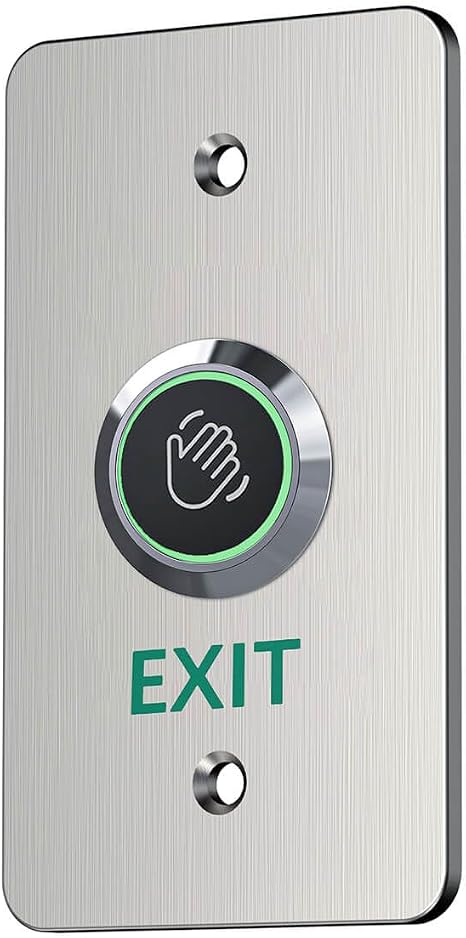 Infrared Sensor Exit Button IR Touchless Door Release 304 Stainless Steel IP67 Waterproof with LED Indicator for Access Control Systems