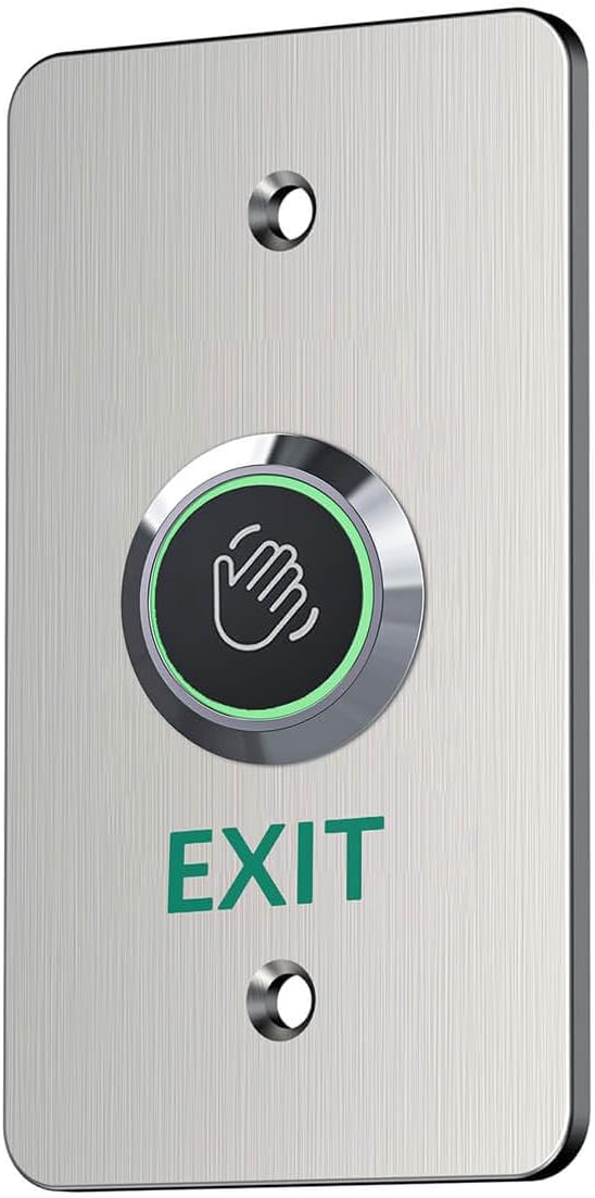 Infrared Sensor Exit Button IR Touchless Door Release 304 Stainless Steel IP67 Waterproof with LED Indicator for Access Control Systems