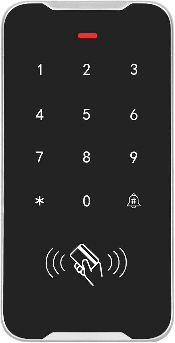 Door Access Control System Kit Set with 1200lbs Electric Magnetic Lock, RFID Keypad, Remotes,DC12V/5A Power Supply, Push to Exit Button, RFID EM ID Card (C60-1200LBS Access Control System Kits)