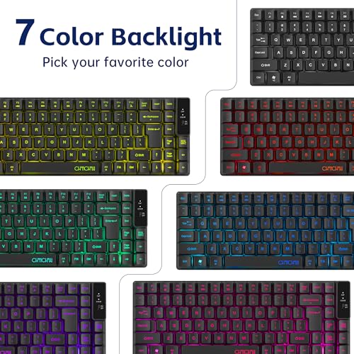 Wireless Keyboard, Rechargeable Mini Quiet Keyboard, Thin Tenkeyless - Image 3