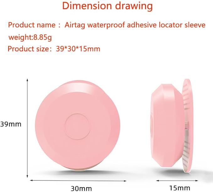 Airtag Sticker Mount with 3M Adhesive Sticker, IPX8 Waterproof Holder/Case Compatible with Apple Airtag Air Tags, Hidden Shockproof Protective Silicone Case for Luggage Laptop Car Bike Remote Drone