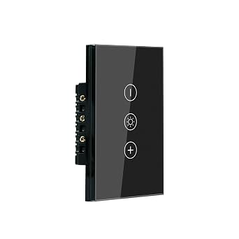 Smart Dimmer Switch,Single Gang,Neutral Wire Required,Black