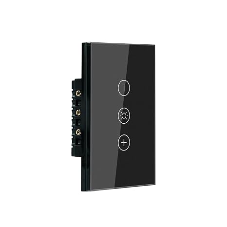 Smart Dimmer Switch,Single Gang,Neutral Wire Required,Black