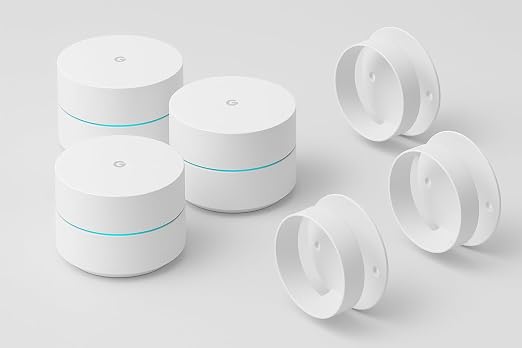 Google WiFi - AC1200 - Mesh WiFi Router System Bundle (3-Pack) + 3 Wall Mounts for Google - 4500 Sq Ft Coverage - Retail Packaging - Easy Setup, Seamless Signal for Smart Home Devices - Snow - Image 6