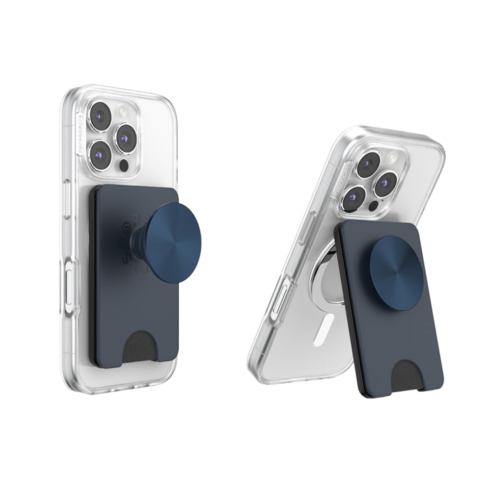 PopSockets Kick-Out Wallet for MagSafe, Kickstand- Navy - Image 1