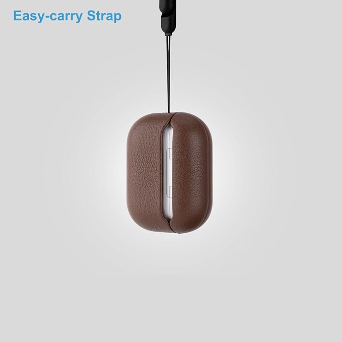 Lopie AirPods Pro 2nd Gen Leather Case, Coffee, Unisex