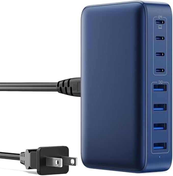 USB C Charger 200W USB C Charger Block,Upgraded GaN III 8-Port Fast Charging Station Hub,PD 65W Laptop Charging Adapter Compatible with MacBook Pro/Air,DELL,Steam Deck,iPhone 16/15/14,Galaxy S23/22 - Image 8