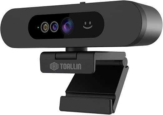 TOALLIN 1080P Webcam for Windows Hello Face Login, IR Facial Recognition