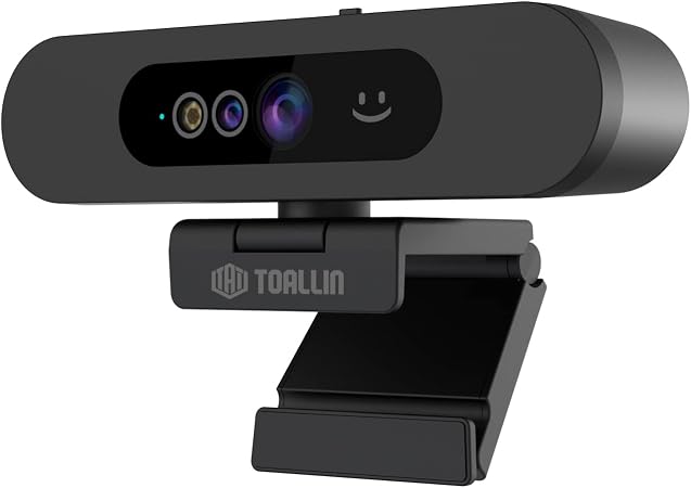 TOALLIN 1080P Webcam for Windows Hello Face Login, IR Facial Recognition