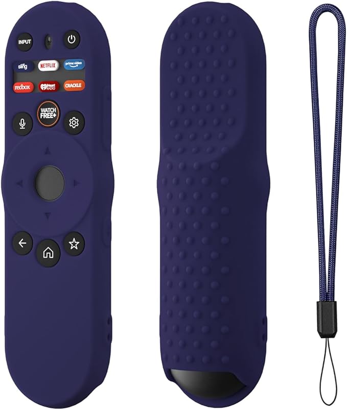 Hi Color Remote Cover for Vizio TV Remote XRT270 Smart TV Remote 2023, Silicone Vizio Remote Control Case Cover for VIZIO XRT270 Silicone Sleeve with Lanyard(Midnight Blue)