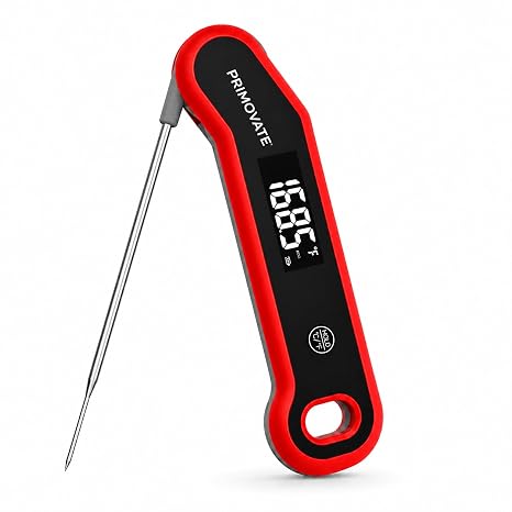 Professional Instant Read Digital Food Thermometer, Red