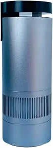 Portable Desktop Air Purifier, Blue, ABS Electronic, 2.6 Inch Diameter, USB-Powered, 3-Speed Touch Control, Color-Changing Air Quality Display, Vehicle-Mounted