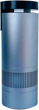 Portable Desktop Air Purifier, Blue, ABS Electronic, 2.6 Inch Diameter, USB-Powered, 3-Speed Touch Control, Color-Changing Air Quality Display, Vehicle-Mounted