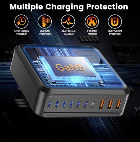 800W USB C Charger Block Fast 10-Port USB C Charging | Charging & Powe - Image 6
