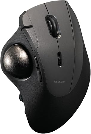 ELECOM IST PRO Trackball Mouse, 6 Device Connection, 3 Way Connectivity, Bluetooth 5.3, Wireless 2.4GHz, Wired, 12,000 DPI Sensor, 36mm Ergonomic, 10 Custom Buttons, Silent Click, Swappable Bearings