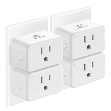 EIGHTREE Smart Plug 15A, Compatible with Alexa, Google&SmartThings 4-Pack