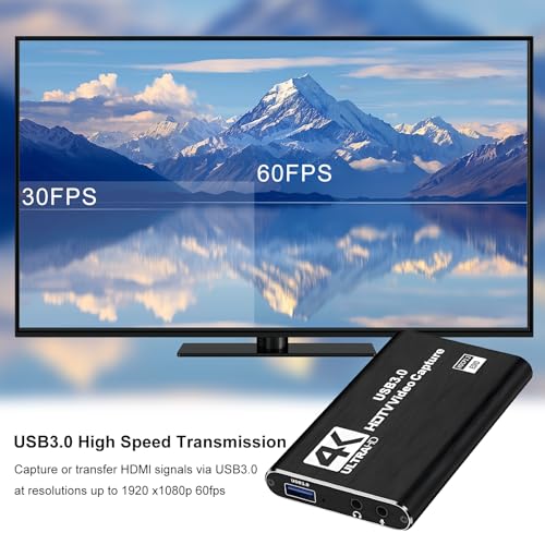 4K Capture Card Game Capture Card 1080P 60FPS for Streaming