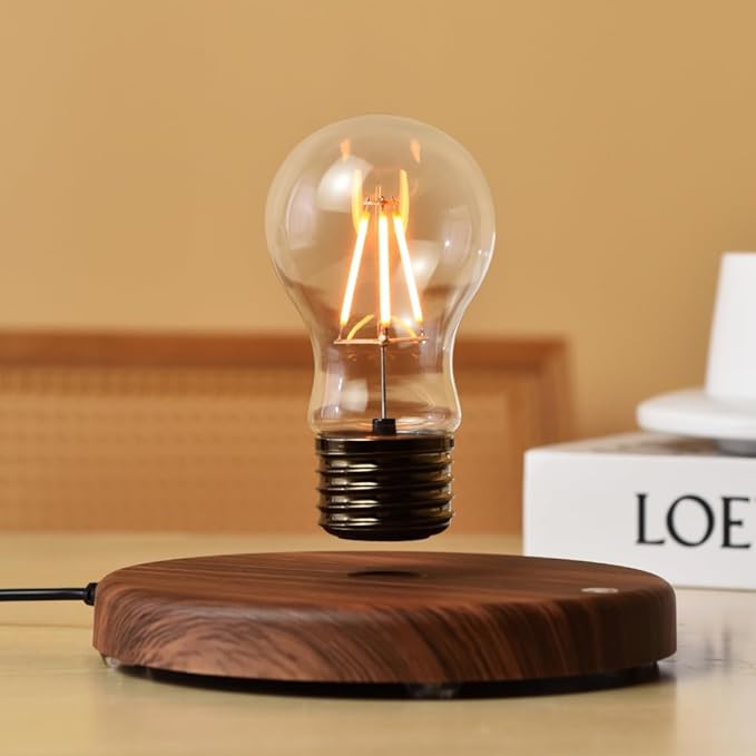 MOOCCI Magnetic Levitation Bulb 360° Rotating Ambient Light, Ideal for Home Decor, Perfect as a Gift for Valentine's Day, Halloween, Christmas, or Anniversary Celebrations
