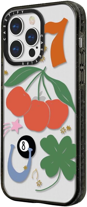 CASETiFY iPhone 13 Pro Case Impact Shockproof - Lucky - Clear Black