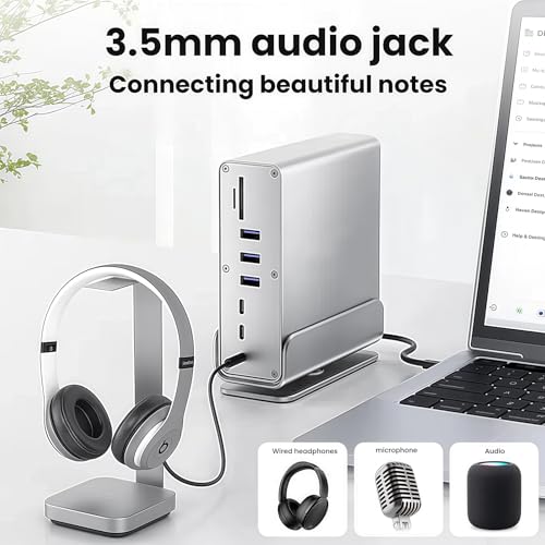 15-in-1 USB C Hub/Docking Station Dual Monitor 2 HDMI with Ethernet PD - Image 6