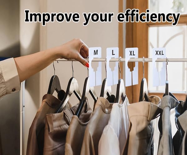30 PCS Clothing Rack Dividers - Closet Dividers for Hanging Clothes, Size Tabs for Sorting by Size, Color, Style